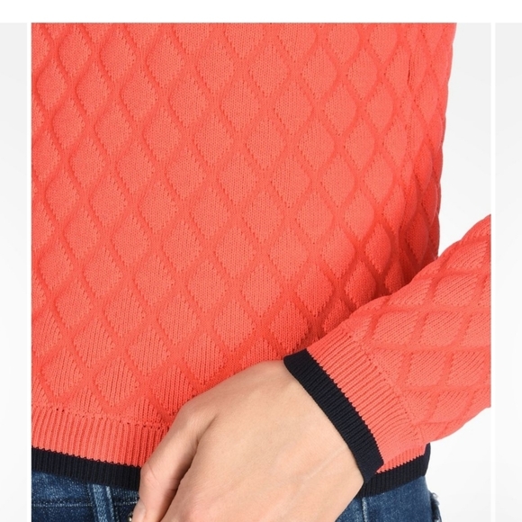 Armani Exchange Orange Quilted Sweater - Picture 3 of 9
